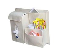 (beige) Bolsa de almacenamiento ecológica para el coche, gran espacio, práctica y organizadora para