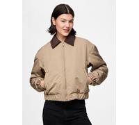 Beige Cazadora Bomber L