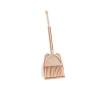 (Beige) Children Cleaning Toy Tool Set with Bear Handle Broom and Dustpan Cleaning Tool for Little Girls Pretend Play Game pink