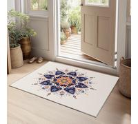 Beige Claro Alfombra Muy Suave Lavable en Lavadora, 120 x 170 cm Tapete para Comedor Cocina y la Oficina - Minimalismo Misterioso Geometría Patrón Impreso
