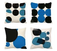 Beige Funda Cojin 35 x 35 Juego de 4 Geometría Cojines Sofa Lino Funda de Almohada Cojines Decorativos, Cojin Infantil Pillow Case Cuadrado Cushion Covers Almohada Sofa, Home Decoration a-624