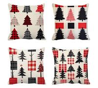 Beige Funda Cojin 45 x 45 Juego de 4 Árboles Cojines Sofa Lino Funda de Almohada Cojines Decorativos, Cojin Infantil Pillow Case Cuadrado Cushion Covers Almohada Sofa, Home Decoration a-636