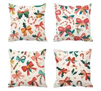 Beige Funda Cojin 75 x 75 Juego de 4 Nudo Cojines Sofa Lino Funda de Almohada Cojines Decorativos, Cojin Infantil Pillow Case Cuadrado Cushion Covers Almohada Sofa, Home Decoration a-620