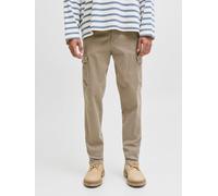 Beige Hombres Cotton/Elastane Pantalones Cargo Corte Tapered 30/34 EU