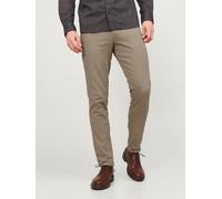 Beige Hombres Cotton/Elastane Pantalones Chinos Corte Slim 34/36 EU