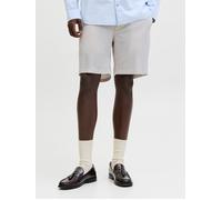 Beige Hombres Cotton/Linen/Elastane Shorts Chinos Corte Regular M EU