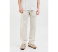 Beige Hombres Cotton/Linen Jogger Corte Relaxed M EU