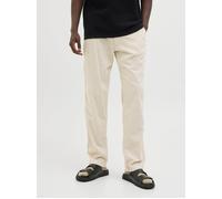 Beige Hombres Cotton/Linen Jogger Corte Relaxed XL EU