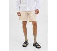 Beige Hombres Cotton/Linen Shorts Corte Relaxed XS EU