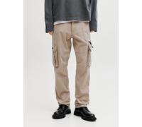 Beige Hombres Cotton/Recycled/Cotton/Elastane Pantalones Cargo Corte Relaxed 29/30 EU