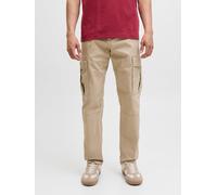 Beige Hombres Cotton/Recycled/Cotton/Elastane Pantalones Cargo Corte Relaxed 33/30 EU