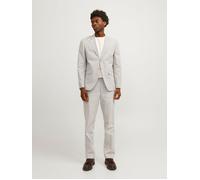Beige Hombres Lining/Recycled/Polyester/Outer/Cotton/Linen/Elastane Jprriviera Trajes Corte Slim 48 EU