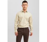 Beige Hombres Organic/Cotton Camisa Formal Corte Slim L EU