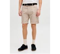 Beige Hombres Organic/Cotton/Cotton/Recycled/Cotton/Elastane Shorts Chinos Corte Regular XS EU