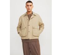 Beige Hombres Polyester Chaqueta S EU