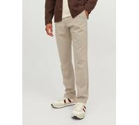Beige Hombres Polyester/Viscose/Elastane Pantalones Chinos Corte Slim 28/32 EU