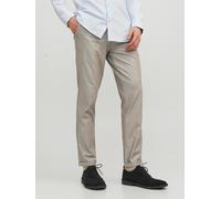 Beige Hombres Polyester/Viscose/Elastane Pantalones Clásicos Corte Slim 27/32 EU