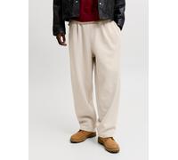 Beige Hombres Recycled/Polyester/Cotton Pantalones De Chándal Corte De Barril XS EU