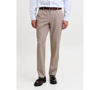 Beige Hombres Recycled/Polyester/Viscose/Elastane Pantalones Clásicos Corte Regular 33/32 EU