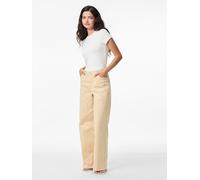 Beige Jeans Anchos 32
