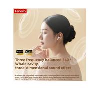(Beige) Lenovo EA166 Wireless Headphones TWS 5.4 Bluetooth Earphones HD Stereo Music Game Earbuds Sport Waterproof Headset With Mic