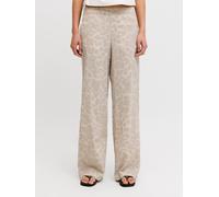 Beige Mujeres Cotton/Linen/Elastane Jxsky Pantalones De Pernera Ancha XL/32 EU
