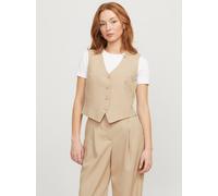Beige Mujeres Outer/Polyester/Linen/Elastane/Lining/Polyester Jxellis Chalecos De Vestir M EU