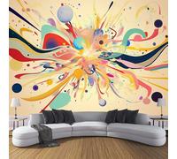Beige Murales Decorativos Pared Papel de Seda Pintado Panorámico Geometría Del Grafiti 350×256cm Póster Gigante de Pared Personalizado 3DGalaxia Estelar Para Salón o Dormitorio Comedores