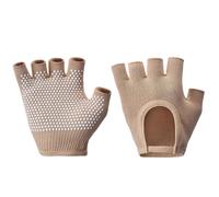 (Beige) Pilates Gloves Fitness Gloves Breathable Cycling Gloves Gym Gloves Training Gloves Sports Gloves for Dance Sport Yellow