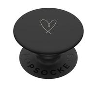 Beige/Tan Minimalista Corazón Amor Romántico Símbol PopSockets PopGrip Adhesivo