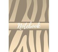 Beige Zebra Print: Lined Notebook
