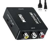Beigemo RCA a HDMI Adaptador, Convertidor AV RCA to Hdmi de Audio y Video Soporte 1080P con Cable de Alimentación USB para N64 Wii PS2 Gamecube VHS Camara Laptop DVD Proyector