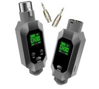 BEIGRAD Transmisor y receptor XLR inalámbrico: sistema de micrófono inalámbrico UHF para batería de 8 horas, alcance de 164 pies, adaptador de micrófono inalámbrico para condensador/micrófonos
