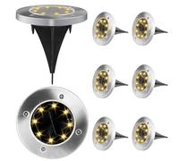 Beihre 8 Paquetes Luces Solares LED Exterior Jardin Suelo,Cálido Luces Solares led Exterior Jardin Impermeable Lampara Solare Suelo para Césped, Patio, Camino, Entrada de Garaje