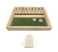 BEIIEB Juego de flop de madera con números de madera, respetuoso con el medio ambiente de madera natural, tabla educativa familiar, juego tradicional para niños a partir de 3 años