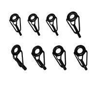 BEIIEB - Kit de reparación de punta de caña de pescar de 8 piezas, anillos de guía de cerámica inoxidable para cañas de agua salada y dulce