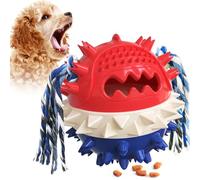 BEIJIALY Pelotas de Juguete para Perros,Juguete para Perros Chirriante, Dispensador de Golosinas, Bola de Salto Que Hace Sonido, Juguetes para Masticar para Perros TPR,Juguetes (Azul)