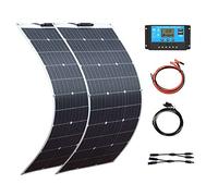 BEIJIAYI Panel Solar Flexible 2 * 500w, Paneles Solares Fotovoltaicos Monocristalinos 1000w con Controlador Carga 40A El Cargador Solar Fotovoltaico Es Adecuado para Tiendas Campaña RV Yates