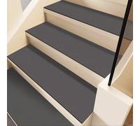BeiJingYZ Alfombra Escalera, Antideslizante Alfombra, Cinta Antideslizante Escaleras de Madera en Interiores con Base de Goma, Autoadhesiva sin Pegamento(Gray,80x80 cm/31x31 in)