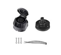 BEIJISTAR Zócalo de Remolque 13 Pines con Junta de Goma, Enchufe Remolque 13 Pines Hembra, 12V Impermeable Conector de Zócalo Remolque, para Camión RV Coche Barco Caravana
