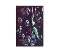 BEIKOMY Póster artístico de pintura al óleo de Until Dawn, póster de paisaje de personajes de dibujos animados, pintura en lienzo, pintura al óleo, 20 x 30 cm, estilo sin marco, 4