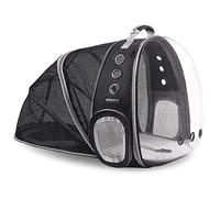 BEIKOTT Mochila expandible para Gatos, Mochila para Perros y Mascotas para Gatos pequeños, Perros y pájaros, Mochila de cápsula Espacial Transparente para Viajes/Senderismo/al Aire Libre