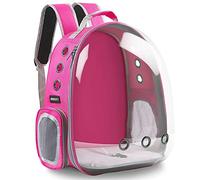 BEIKOTT Mochila para gatos, bolsa de transporte, mochila para perros, mochila burbuja para gatos pequeños, cachorros, perros, conejos, aerolíneas aprobadas, ventilada, mochila transparente para viajes