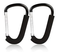 BeiLan 2 piezas Gancho de Carro de Bebé, Buggy Mosquetones Universales Momia Clip, Ganchos Carrito Bebé, Multi-propósito Pesado D-Ring Clip,16 * 10cm(6.3"*3.9")