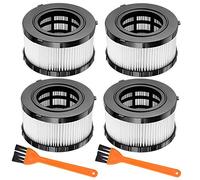 BeiLan Filtro HEPA de repuesto compatible con aspiradora DEWALT DC5151H DC515 DCV517, paquete de 4 con 2 cepillos de limpieza