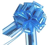 BeiLeiNiceHK Lazos azules para envolver, regalos de Pascua y cumpleaños, lazos grandes para cestas y globos