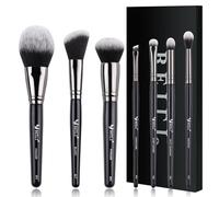 BEILI Juego de brochas de maquillaje para base, correctores, colorete, sombra de ojos, delineador, polvo, resaltador, mezcla con cerdas sintéticas de primera calidad para cosméticos de ojos y rostro,