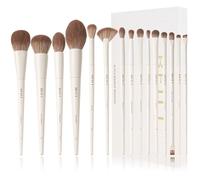 BEILI Juego de Brochas de Maquillaje15 PCS Profesional Pinceles de Maquillaje Premium Synthetic Brochas de Maquillaje Para Cara y Ojos, Rubor, Contorno, Corrector, Eyeshadow