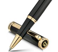 BEILUNER Bolígrafo Roller de Lujo, Detalles Dorados 24K, Diseños Nobles y Elegantes, Recambio Schneider, Mejor Set de Regalo para Hombre y Mujer, Profesional, Oficina Ejecutiva - Negro y Oro