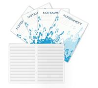 BEIMEIII 4 cuadernos de partituras A4 de líneas, 14 cuadernos escolares con 12 partituras, 32 hojas, cuaderno de líneas de partituras, hojas vacías, cuaderno de música para escuelas, instituciones